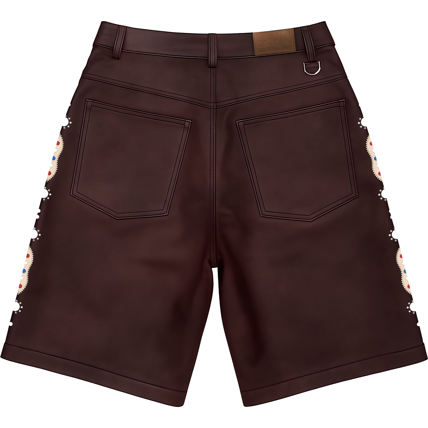 VALE LEATHER BURGUNDY SHORT