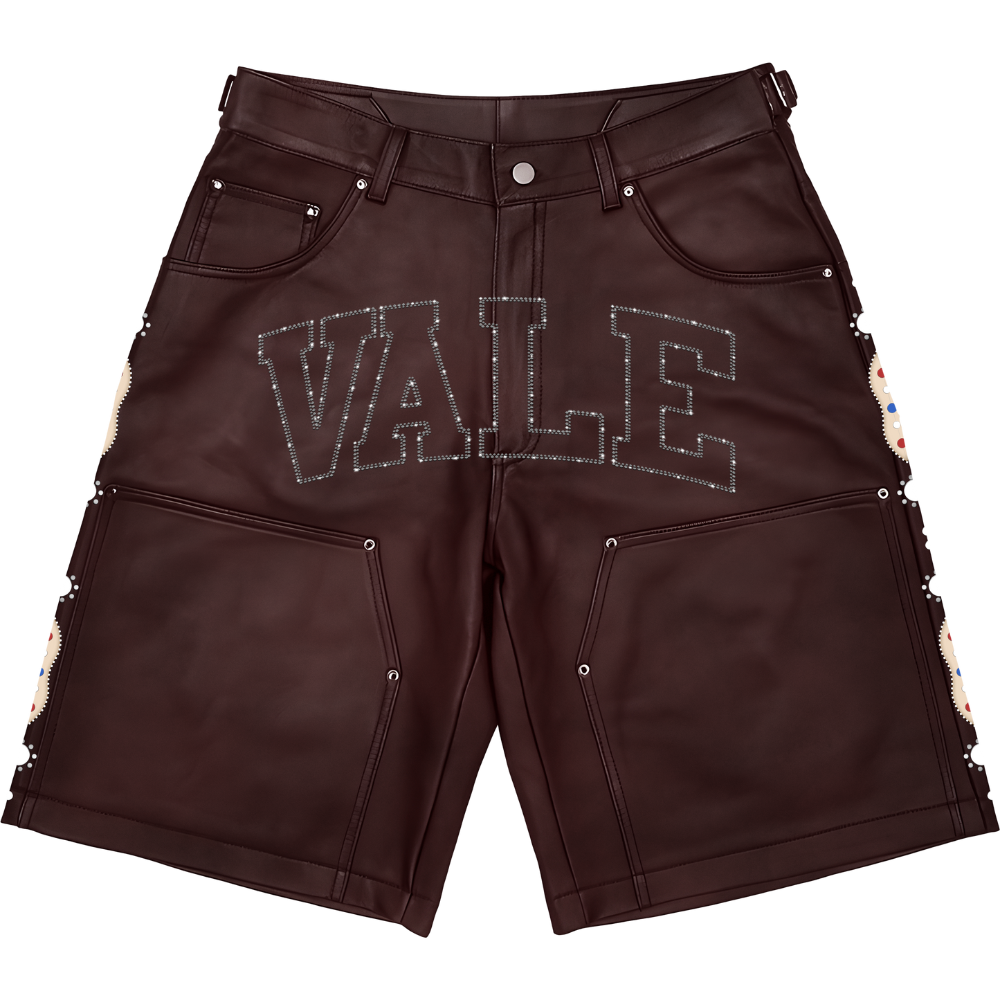 VALE LEATHER BURGUNDY SHORT