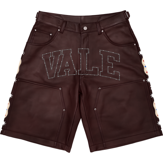 VALE LEATHER BURGUNDY SHORT